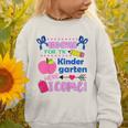 Kids Back To School Here I Come Kindergarten Girls TK Grad Graphic Toddler Sweatshirt