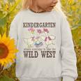 Kindergarten Wild West Goose Cowboy Goose Back To School Graphic Toddler Sweatshirt Kindergarten Wild West Goose Cowboy Goose Back To School Graphic Toddler Sweatshirt