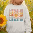 Librarian Retro Find Me At The Library Back To School Graphic Toddler Sweatshirt Librarian Retro Find Me At The Library Back To School Graphic Toddler Sweatshirt