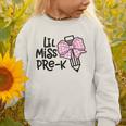 LiL Miss Pre-K Cute Back To School Pink Y2k Coquette Bow Graphic Toddler Sweatshirt LiL Miss Pre-K Cute Back To School Pink Y2k Coquette Bow Graphic Toddler Sweatshirt