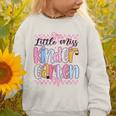 Little Miss Kindergarten Back To School Girls Coquette Bow Graphic Toddler Sweatshirt