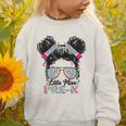 Little Miss Pre-K Girls Back To School Messy Bun Performance Graphic Toddler Sweatshirt Little Miss Pre-K Girls Back To School Messy Bun Performance Graphic Toddler Sweatshirt