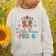 Miss Pre-K Pencils Crown Cute Back To School First Day Girls Graphic Toddler Sweatshirt