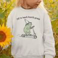 Off To Teach Fourth Grade Froggy Cute Frog Back To School Graphic Toddler Sweatshirt Off To Teach Fourth Grade Froggy Cute Frog Back To School Graphic Toddler Sweatshirt