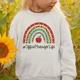 Office Manager Rainbow Appreciation Day Hello Back To School Graphic Toddler Sweatshirt