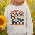 Rolling Into Kindergarten Retro Groovy Back To School Kids Graphic Toddler Sweatshirt Rolling Into Kindergarten Retro Groovy Back To School Kids Graphic Toddler Sweatshirt