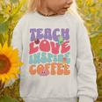 Teach Love Inspire Coffee Cute Teaching Quote Back To School Graphic Toddler Sweatshirt