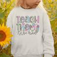 Teach Them To Be Kind Leopard Kindergarten Back To School Graphic Toddler Sweatshirt Teach Them To Be Kind Leopard Kindergarten Back To School Graphic Toddler Sweatshirt