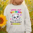 Watch Out 3rd Grade Here I Come Girls Cat Back To School Graphic Toddler Sweatshirt