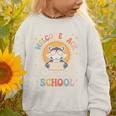 Welcome Back To School Raccoon First Day Of School Checkered Premium Tri-Blend Graphic Toddler Sweatshirt