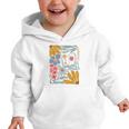 Retro Boho Flower Floral Back To School First Day Of School Graphic Toddler Hoodie