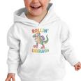 T Rex Rollin Into Kindergarten Back To School First Day Boys Graphic Toddler Hoodie