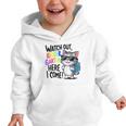 Watch Out Kindergarten Here I Come Cute Cat Back To School Graphic Toddler Hoodie