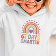 67 Days Smarter Rainbow For Back To School Kids Graphic Toddler Hoodie 67 Days Smarter Rainbow For Back To School Kids Graphic Toddler Hoodie
