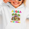 Aloha First Grade Pineapple Hawaii Back To School Kids Girl Graphic Toddler Hoodie