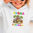 Aloha Third Grade Pineapple Hawaii Back To School Kids Girl Graphic Toddler Hoodie