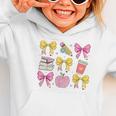Apple Coquette Bow Books First Day Of School Back To School Graphic Toddler Hoodie Apple Coquette Bow Books First Day Of School Back To School Graphic Toddler Hoodie
