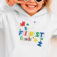 Back To School Autism Puzzle Pieces Autistic First Grade ASD Graphic Toddler Hoodie Back To School Autism Puzzle Pieces Autistic First Grade ASD Graphic Toddler Hoodie