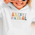 Back To School Student Safety Patrol Groovy Retro Graphic Toddler Hoodie