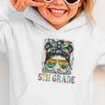 Bruh I'm In 5th Grade Back To School Messy Bun Tie Dye Headb Graphic Toddler Hoodie Bruh I'm In 5th Grade Back To School Messy Bun Tie Dye Headb Graphic Toddler Hoodie