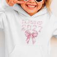 Class Of 2027 Preppy Coquette Bow Back To School Graduation Premium Tri-Blend Graphic Toddler Hoodie