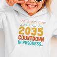 Class Of 2035 Countdown In Progress Fun Back To School Retro Graphic Toddler Hoodie