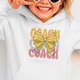 Coach Team Groovy Coquette Bow Cute Back To School Graphic Toddler Hoodie