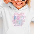 Coquette Bow Happy First Day Of School Back To School Retro Graphic Toddler Hoodie Coquette Bow Happy First Day Of School Back To School Retro Graphic Toddler Hoodie