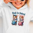 Corgi Dog Student To School Happy Back To School Graphic Toddler Hoodie