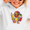 Cute Duck Lover Pencil Back To School Kids Boys Girls Graphic Toddler Hoodie Cute Duck Lover Pencil Back To School Kids Boys Girls Graphic Toddler Hoodie