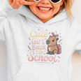 Cute Girl Back To School Capybara First Day Of School Kids Graphic Toddler Hoodie Cute Girl Back To School Capybara First Day Of School Kids Graphic Toddler Hoodie