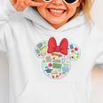 Disney Minnie Mouse Back To School Supplies Face Outline Graphic Toddler Hoodie Disney Minnie Mouse Back To School Supplies Face Outline Graphic Toddler Hoodie