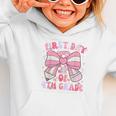 First Day Of 4th Grade Coquette Back To School Girls Kids Graphic Toddler Hoodie