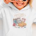 First Day Already Sloth Alarm Clock Back To School Graphic Toddler Hoodie First Day Already Sloth Alarm Clock Back To School Graphic Toddler Hoodie