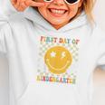 First Day Of Kindergarten Retro Back To School Girls Kids Graphic Toddler Hoodie First Day Of Kindergarten Retro Back To School Girls Kids Graphic Toddler Hoodie