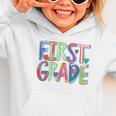First Grade Back To School Happy First Day Of School Graphic Toddler Hoodie First Grade Back To School Happy First Day Of School Graphic Toddler Hoodie
