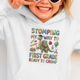 First Grade Graduation Dinosaur Dino Back To School Student Graphic Toddler Hoodie First Grade Graduation Dinosaur Dino Back To School Student Graphic Toddler Hoodie