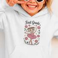 Girls Back To School Cappuccina Italian Brainrot First Grade Graphic Toddler Hoodie Girls Back To School Cappuccina Italian Brainrot First Grade Graphic Toddler Hoodie