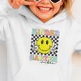 Girls Kindergarten Vibes Smile Face Back To School Kinder Graphic Toddler Hoodie