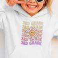 Groovy 3rd Grade Back To School Retro Groovy Third Grade Graphic Toddler Hoodie