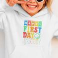 Happy First Day Of School Pupil Kids Grade Back To School 1 Graphic Toddler Hoodie