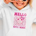 Hello Fifth Grade Coquette Bow Back To School 5th Grade Girl Graphic Toddler Hoodie