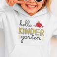 Hello Kindergarten Back To School Cute First Day Kids School Graphic Toddler Hoodie Hello Kindergarten Back To School Cute First Day Kids School Graphic Toddler Hoodie