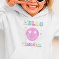 Hello Preschool Groovy Back To School Pre-K Team Girls Kids Graphic Toddler Hoodie Hello Preschool Groovy Back To School Pre-K Team Girls Kids Graphic Toddler Hoodie