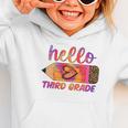 Hello Third Grade Back To School Pencil Tie Dye 3rd Grade Performance Graphic Toddler Hoodie