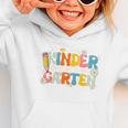 Kindergarten Dream Team Groovy Retro Children Back To School Graphic Toddler Hoodie