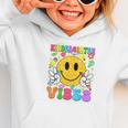 Kindergarten Vibes Smile Face Back To School Kinder Girl Kid Graphic Toddler Hoodie