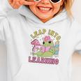 Leap Into Learning Cute Frog Kawaii Back To School Kids Graphic Toddler Hoodie Leap Into Learning Cute Frog Kawaii Back To School Kids Graphic Toddler Hoodie