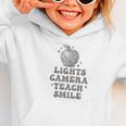 Lights Camera Teach Smile Disco-Ball Back To School Outfit Graphic Toddler Hoodie Lights Camera Teach Smile Disco-Ball Back To School Outfit Graphic Toddler Hoodie