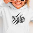 Lions Cheer Back To School Cheerleading Team Spirit Graphic Toddler Hoodie Lions Cheer Back To School Cheerleading Team Spirit Graphic Toddler Hoodie